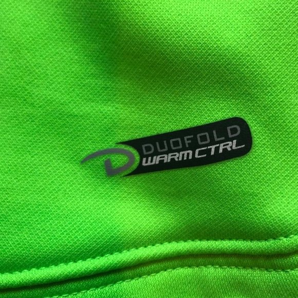 Champion, Loose Fit Hoodie, Size Medium, Fluorescent (Lime) Green with baby blue - Picture 5 of 8